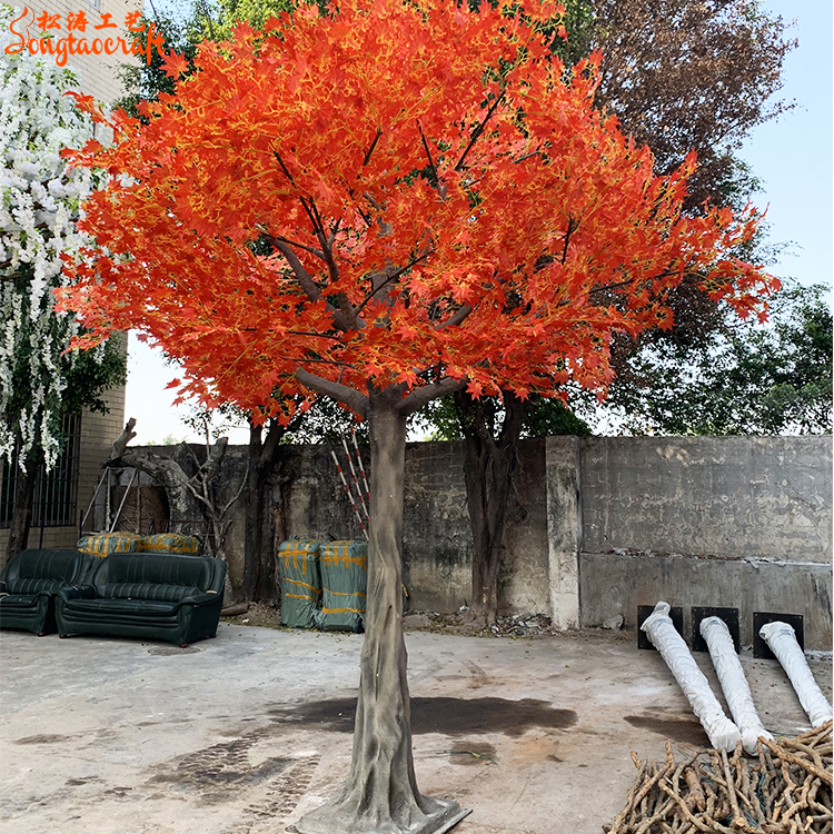 仿真枫叶树——秋风红叶最美风景的季节