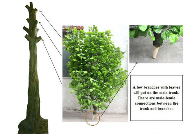 关于仿真榕树的包装和安装